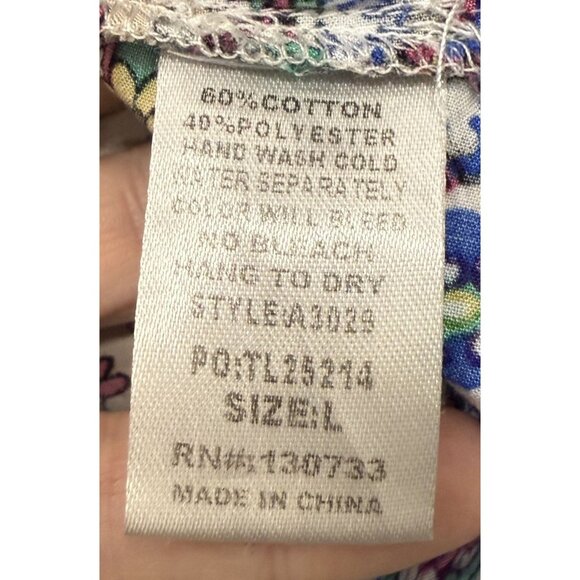 Umgee Womens Boho Peasant Mini Dress L Multicolor  Lightweight GUC - Picture 5 of 6